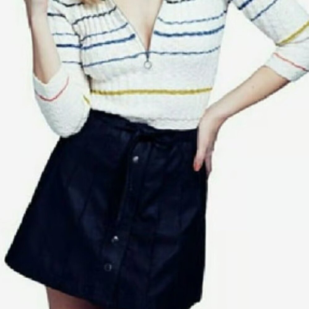 FP NWT $128 Vegan Leather Skirt sz 6